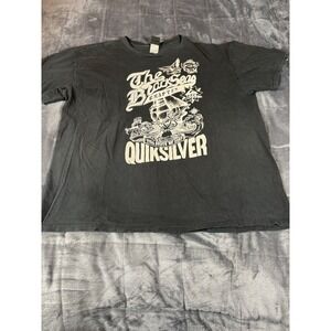 Quiksilver Mens Black Sea Chapter Graphic T-Shirt Black Nautical Surf Tee 5512